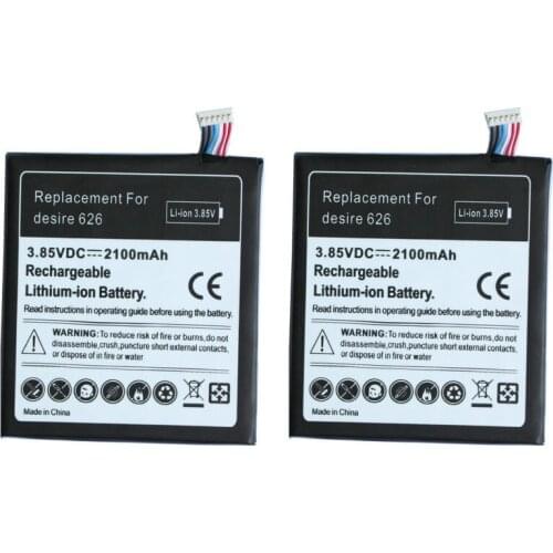 Ciszean 2pcs/lot 2100mAh B0PKX100 / BOPKX100 Replacement Battery For HTC Desire 626 D626W D626T 626G 626S D262W D262D A32