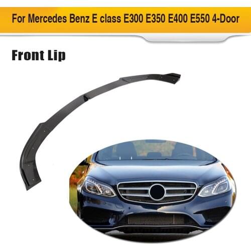 For Mercedes-Benz E Class E300 E350 E400 E550 4 Door Sedan Wagon 2013 - 2015 Carbon Fiber Front Bumper Lip