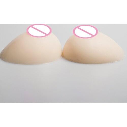 White A Cup 500g/pair Artificial Silicone Breast Forms Fake Boobs False Silicone Crossdresser Transgender Enhancer Implant