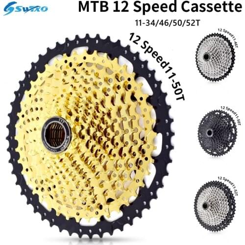 SWTXO 12 Speed Bicycle Freewheel 12 Speed MTB Cassette 11-34/46/50/52T k7 11v Flywheel For Shimano/SRAM ALIVIO/DEORE/SLX/XT