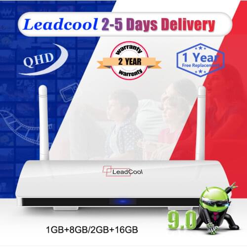 Leadcool Android 9.0 Qhdtv iptv box Smart tv box 4K HD Media Player Amlogic S905W H.265 Leadcool QHDTV IPTV BOX ship from france