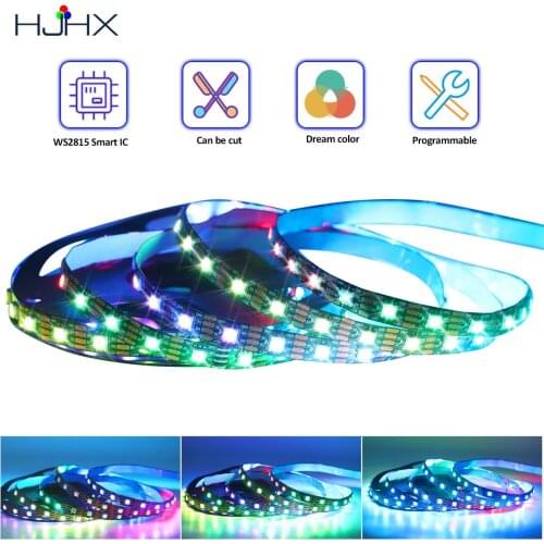 WS2815 Led Strip 60LEDs Dc12V WS2812B Rope Light Ws2813 RGB Individually Addressable Lights Dual Signal IP30 65 67 TV Backlights