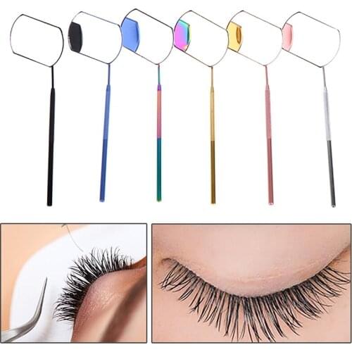 Multifunction Checking Mirror Eyelash Extension Beauty Makeup Portable Stainless Steel Eyelashes Tools