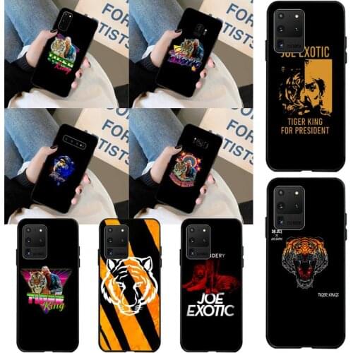 PENGHUWAN Joe Exotic Tiger King Black Soft Shell Phone Case Capa for Samsung S20 plus Ultra S6 S7 edge S8 S9 plus S10 5G