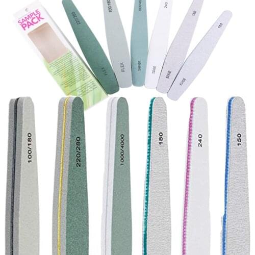 Nail Files for Nail File Set 6pcs Professional Nail Files and Buffers Emery Boards Nail Buffer,6 Grit Nail File polisher