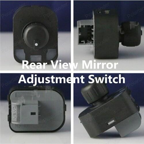 Polarlander Free Shipping 8UD959565 for A/udi Q3 Rear View Mirror Adjustment Switch Car Side View Mirror Adjust Knob Chrome