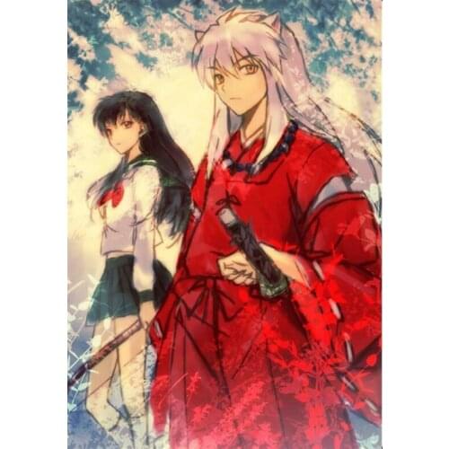 Hot Japan Anime Inuyasha Kagome Art Film Print Silk Poster Home Wall Decor 24x36inch