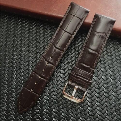 Genuine Cowhide Leather Watch Band Strap For Omega 20mm Black Brown High Quality Replacement Watchbands Belt Bracelet Send tool