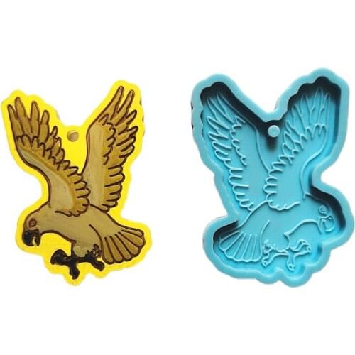 Birds Animal Keychain Epoxy Resin Mold DIY Crafts Jewelry Casting Tools Necklace Pendant Silicone Mould