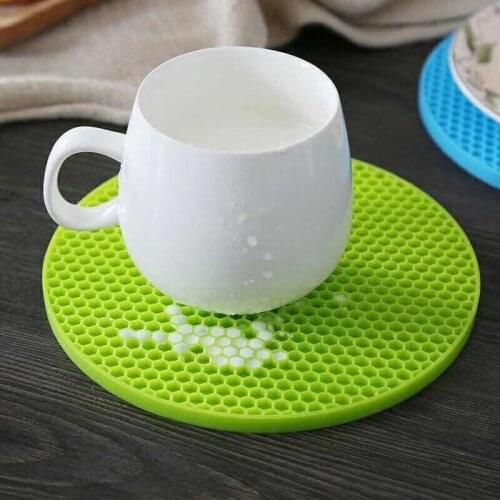 For -40-+230 Degrees Celsius Silicone Pad 17.5cm Coffee Tea Waterproof Pad Kitchen Tool Anti-scalding Insulation Pads E11831
