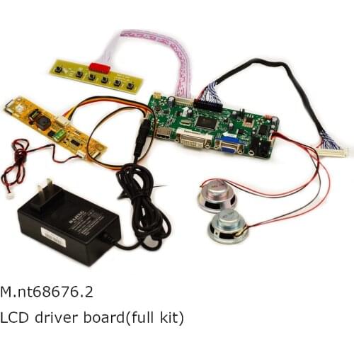 M.NT68676.2 universal LCD driver board /VGA.DVI for old laptop screen 8.9-24" full kit programed