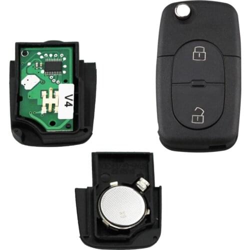 Replacement Keyless Entry Remote Flip Key Fob Fits for Golf MK4 1998 1999 2000 2001, 2x1.2x0.8 Inch
