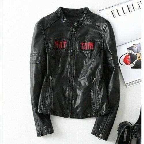 Womens Fur Coat Korean Vintage Outwear Sheepskin Coat Genuine Leather Jacket Women Coat Black Women Clothes Womens Fashion