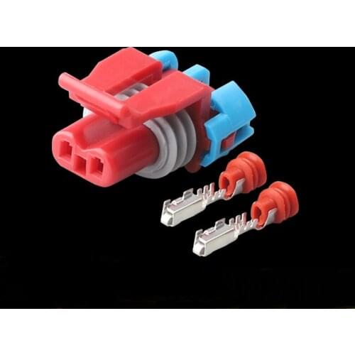 100PCS 2pin Female Auto Connector Sensor Plug with DJ7024Y-1.5-21 plastic shell and terminal