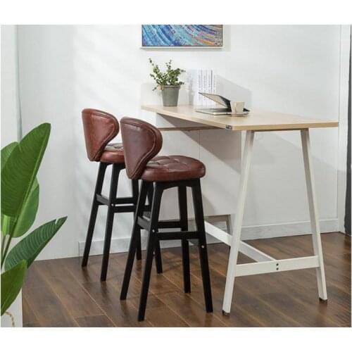 1000 Solid wood bar chair simple bar chair back high stool bar stool front desk cashier high chair home