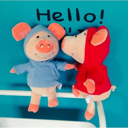 30CM Cute Couple Pig Plush Toy Doll Kawaii Two Pieces Popular Blue Red Pig Plushies Toy For Friend Birthday Christmas Gifts 2PCS