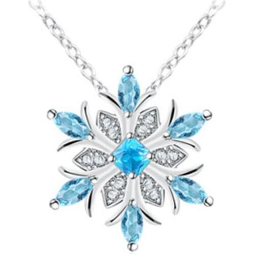 2021 Fashion Charms Women Snowflake Pendant for Women Exquisite Silver Plated AAA Zircon Pendant Elegant Women Party Jewelry