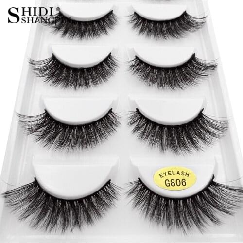 5 pairs thick 3d mink lashes false eyelashes natural long 3d mink lashes handmade false lashes for maquiagem mink cilio makeups
