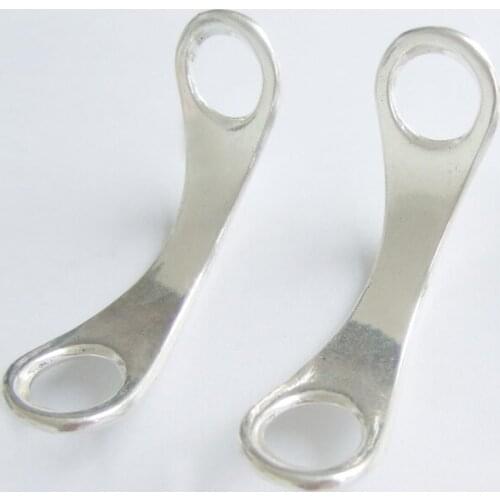 5Pcs Antique Silver Half Cuff Bar Connectors for Leather Bracelet Jewelry Findings Making