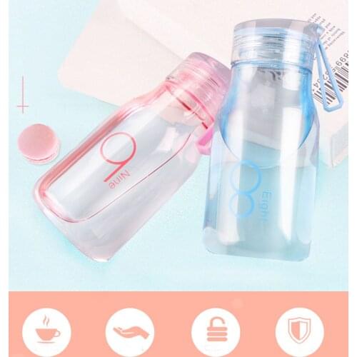 AIWILL fashion mini handy portable sealed water bottle student fresh and simple plastic water bottles