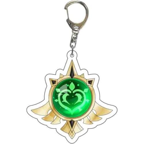 Anime Acrylic Keychain Genshin Impact Venti Paimon Player Diluc Klee Man Key Chain For Womens Cute Bag Pendant for Girl