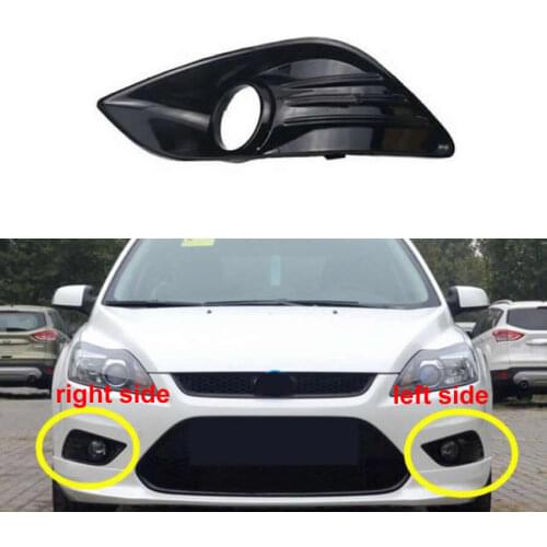 For Ford Focus 2014 Fog Light Cover Fog Lamp Shell Front Bumper Grille Driving Lamp Cover with Hole