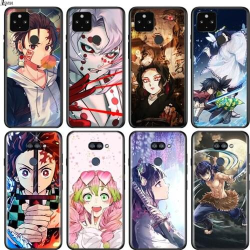 For Google Pixel 5 4 4A XL Cover Kimetsu No Yaiba For LG Q60 V60 V50 V50S V40 V35 V30 Aristo ThinQ Soft Phone Case