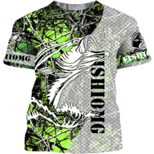 2021 New Fishing T Shirt Style Casual Digital Fish 3D Print T-shirt Men Women Tshirt Summer Short Sleeve O-neck Tops&Tees S-6xl