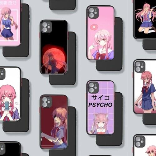 Gasai Yuno anime Phone Case For iphone 12 11 8 7 plus mini x xs xr pro max matte transparent cover