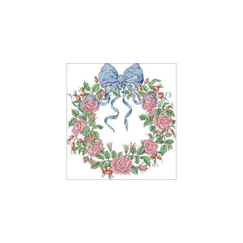 Xiaoyi cotton self-matching cross stitch Cross stitch RS cotton comes with 70-2425 bow Rose Ring