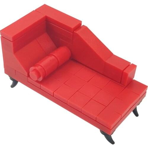 Locking City The Furniture Chaise Longue MOC Building Blocks Toys for Children Assemble Blocks Compatible for Locking Gifts Kids