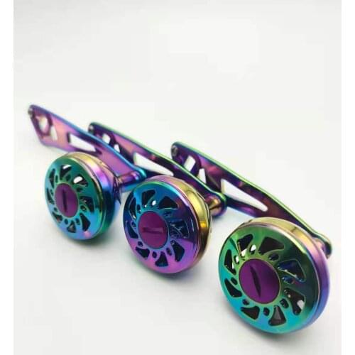 LinMoFish New 38mm outer diameter drum wheel Luya water drop wheel modified colorful color changing single rocker arm 34g\47G