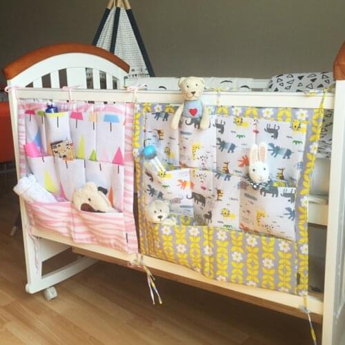 Muslin Tree Baby Bed Hanging Storage Bag Bed Brand Baby Cotton Crib Organizer 60*55cm Toy Diaper Pocket for Crib Bedding Set
