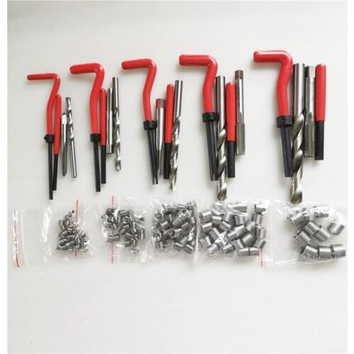 131pcs Engine Block Thread Repair Tool Kit M5/M6/M8/M10/M12 Restoring Damaged Professional Car repair tools Coarse Crowbar