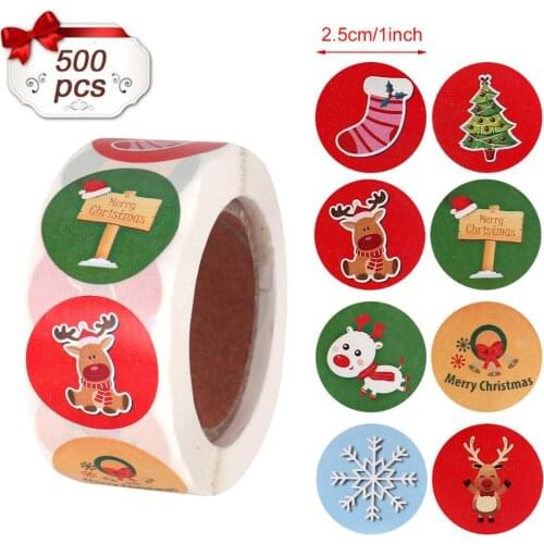Merry Christmas Decorations For Home Christmas Sealing Stickers 2020 Christmas Ornament Navidad Noel Xmas Gifts New Year 2021