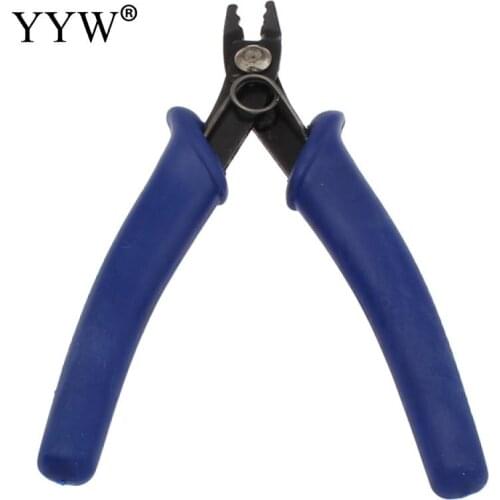 Jewelry Beading Bead Crimping Crimper Pliers Tool 13cm Blue Plastic