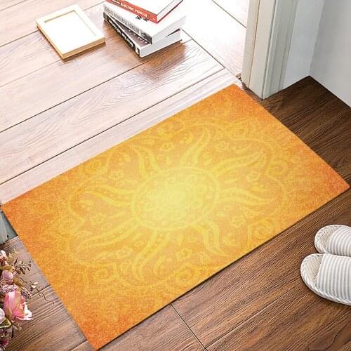 Orange Indian Style Bathroom Accessories Set Dirt Debris Mud Trapper Boot Shoes Scraper Machine Washable Non Slip Backing Floor