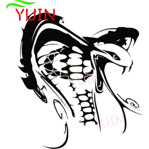 Personalized Viper Car Sticker Fashion Decoration Creative PVC Waterproof Sunscreen Decal Black/White/Red/Laser/Silver