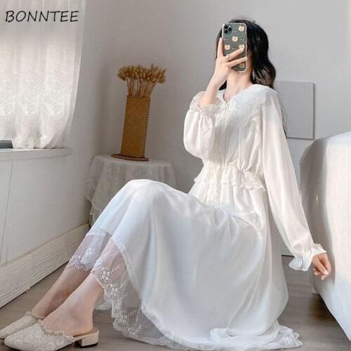 Long Sleeve Dress Women Elegant Simple Lovely Fashion Party Ladies Dresses Holiday Chic Empire French Style Female Clothing Ins