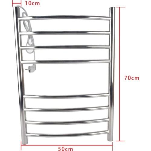 Stainless Steel Heated Towel Warmer Bathroom Wall Mounted Electric Heated Towel Rail Eight-layer Towel Rack dryer 220V/110V 70W