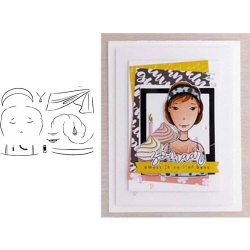 Girl Transparent Clear Stamps for DIY Scrapbooking/Card Making/Kids Christmas Fun Decoration Supplies