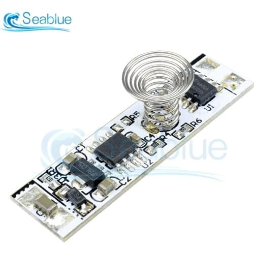 DC 9V-24V 3A 30W Spring Switch LED Dimmer Control Switch Capacitive Touch Sensor Switch LED Light Strip Dimming For Smart Home