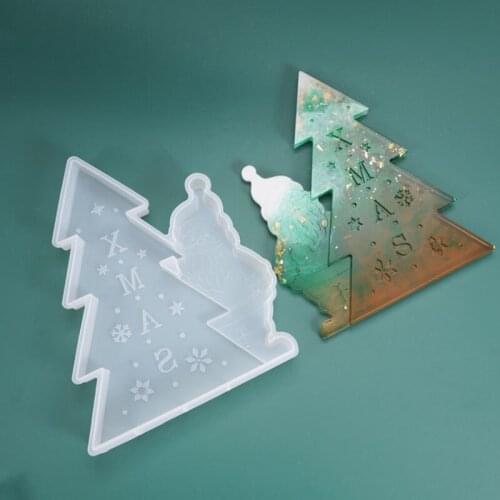 Christmas Party Decoration Christmas Tree Snowman Mold Holiday Craft Supplies Silicone Mold for Resin Home Decoration