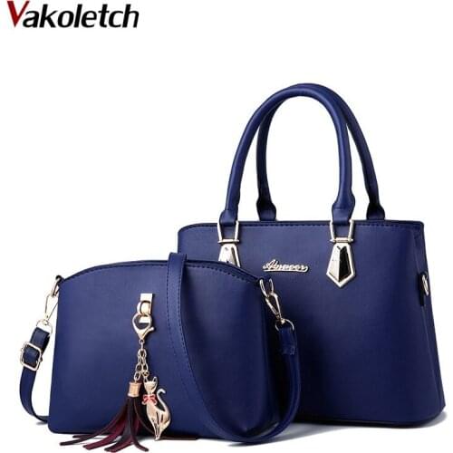 Top-Handle Shoulder Handbag Purse Wallet Leather 2020 New Women Bag Vintage Casual Tote Fashion Women Messenger Bags KL472