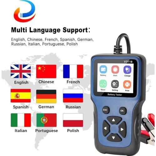 V311B 12V Car Bettery Tester Auto OBD Car Diagnostic Tool V311B Automotive 12V Car Battery Analyzer Tool OBD 2 OBD2 Code Reader