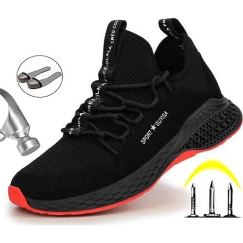 Steel Toe Safety Shoes Industrial & Construction Puncture Proof Summer Men Women Breathable Mesh Work Shoes Protective Footwear