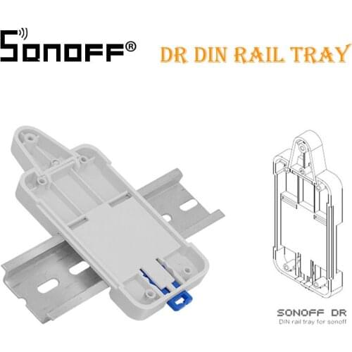 2 PCS SONOFF For Basic/RF/ Pow/ TH10/16/ Wifi Smart Switch DR DIN Tray Rail Case Holder Mounted Adjustable Box Cover Home Alexa