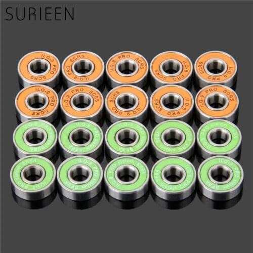 20PCS ILQ-9 Bearing Skating Groove 8mm X 22mm X 7mm Bearing Steel Skates Parts Inline Roller Skate Accessories Wholesale