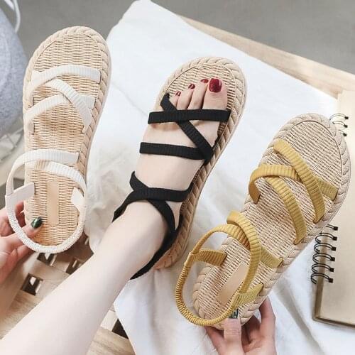2021 Fashion Beach Sandals Female Ladies Sandal Flat Casual Soft Summer Shoes Woman Comfort Sandalias Zapatos De Mujer Footwear