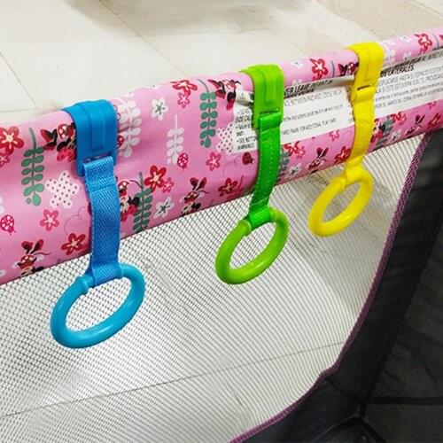 4pcs Ring For Playpen Baby Crib Hooks General Use Hooks Baby Toys Bed Rings Hooks Universal Ring Help Baby Walk Stand Accessory